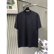 루이비통 카운터 반팔 루넥스 티셔츠 블랙