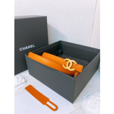 샤넬 리버서블 더블 C 새틴 피니시 골드 버클 벨트(엠버오렌지+블랙)