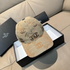 샤넬 더블 CC 모노그램 자카드 베이스볼 캡(브라운)