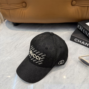 구찌 GG 모노그램 GUCCI 자수 베이스볼 캡(블랙)