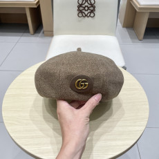 구찌 GG로고 울 베레모(브라운)