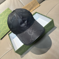 구찌 GG 레더 베이스볼 캡(블랙)