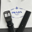 프라다 리버서블 비텔로 무브 레더 샌드건 버클 벨트